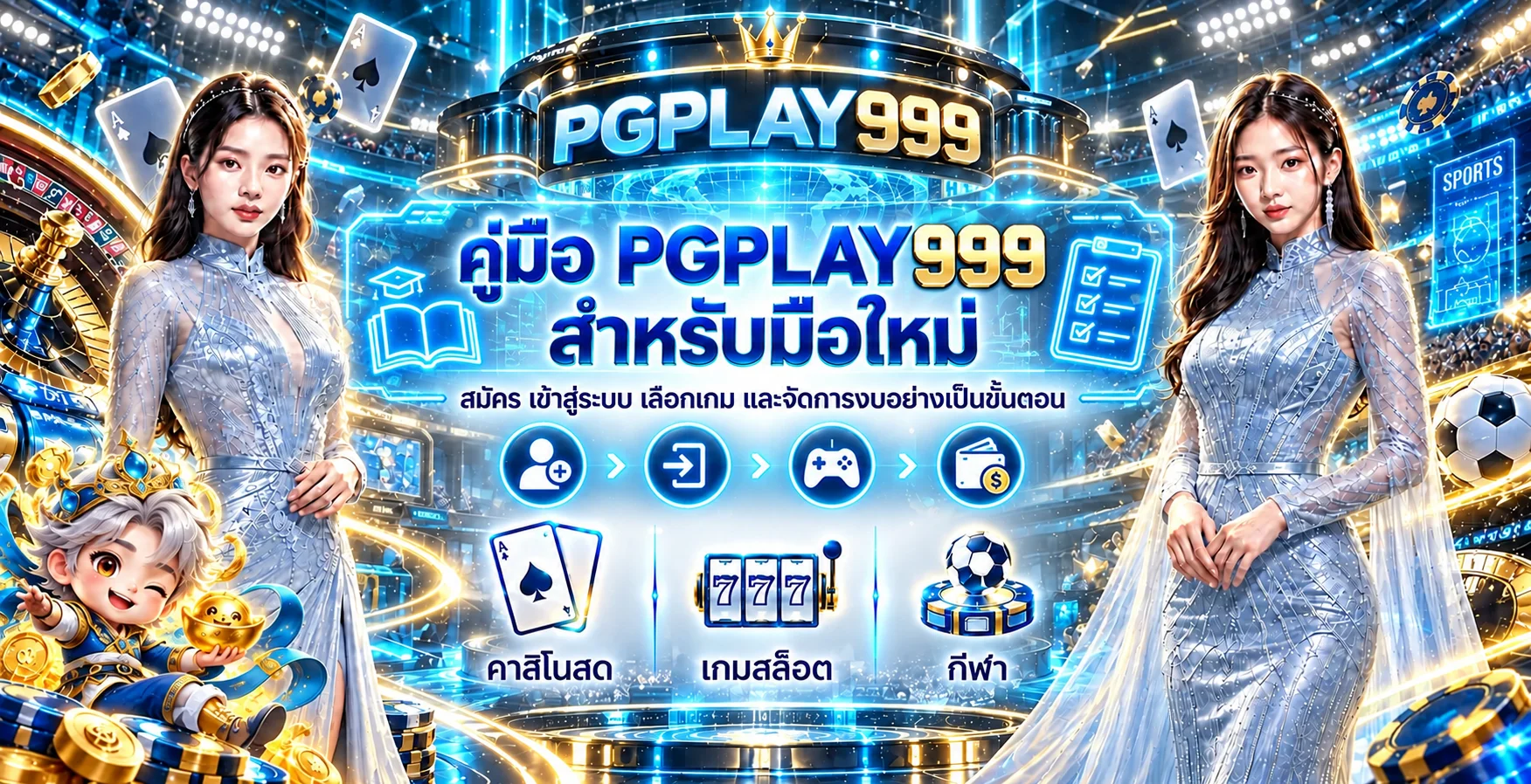 PGPLAY999 คู่มือมือใหม่ | สมัคร ทดลองเล่น และจัดการงบ